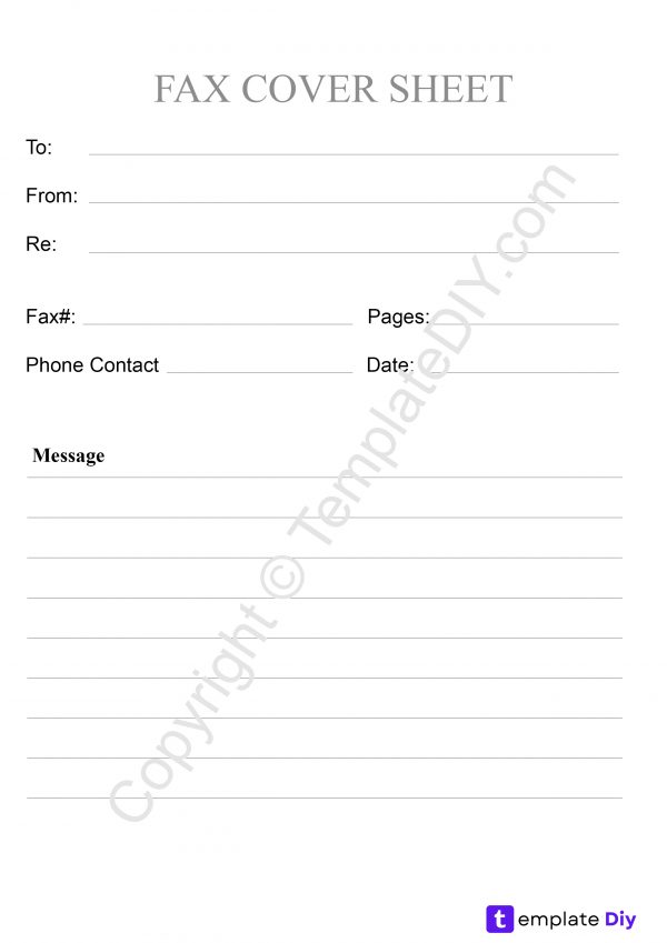Basic Fax Cover Sheet PDF