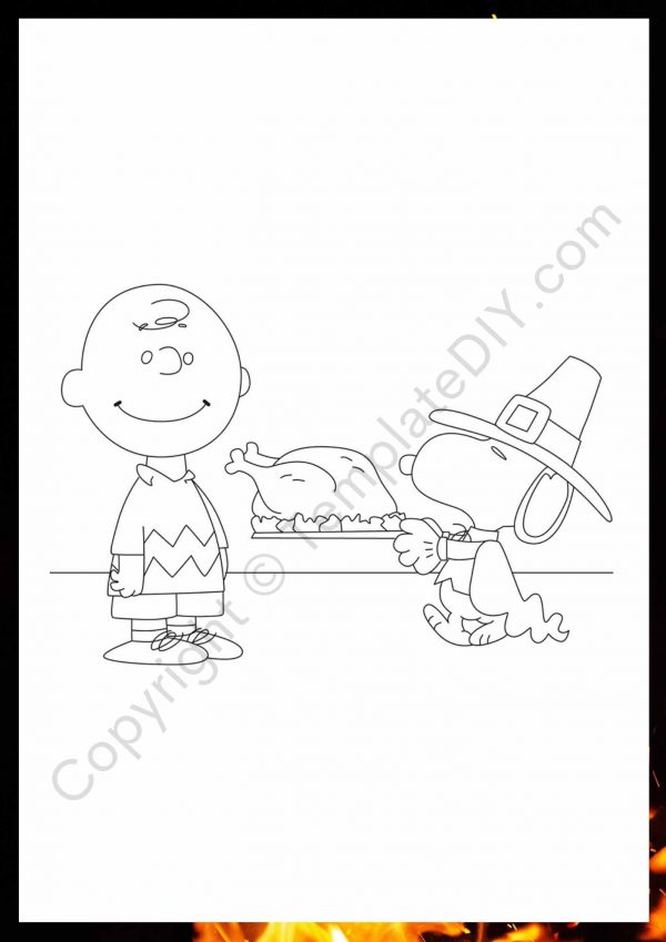 Charlie Brown Thanksgiving Coloring Pages