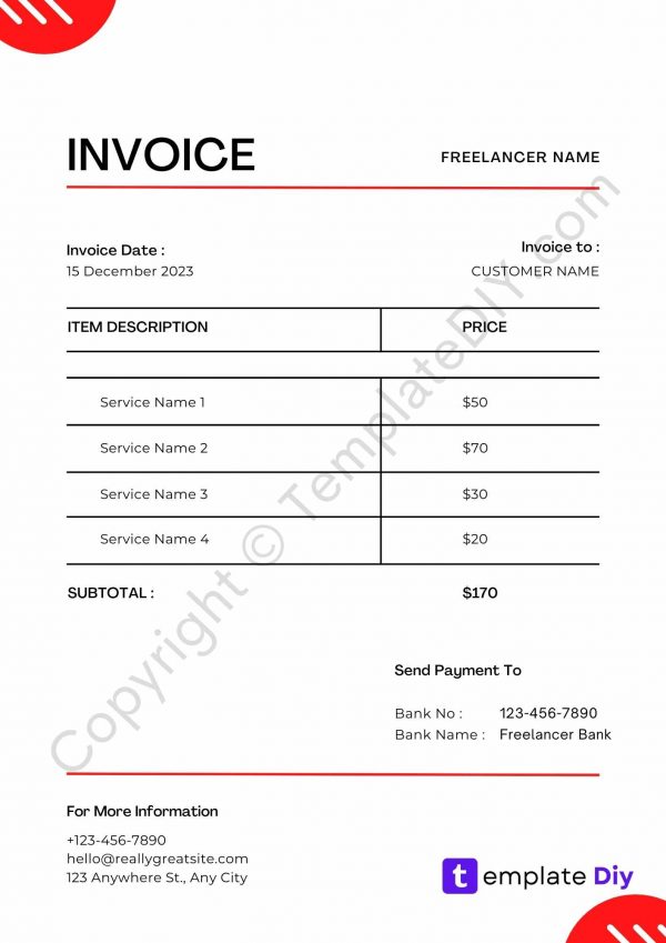 Freelance Invoice Template PDF