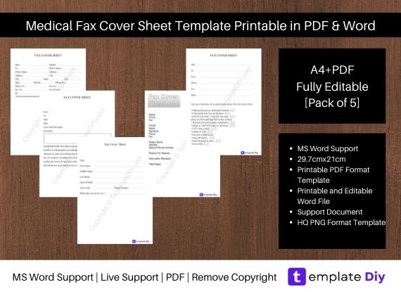 Medical Fax Cover Sheet Template Printable in PDF & Word