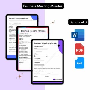 Business Meeting Minutes in PDF & Word