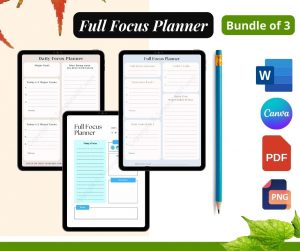 Full Focus Planner Template in PDF & Word