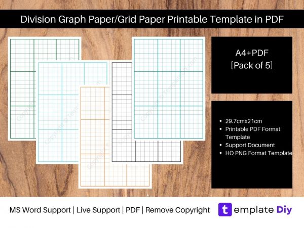 Division Graph Paper Printable Template in PDF