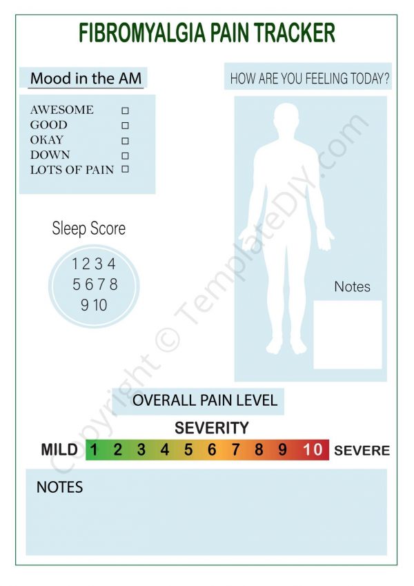 Fibromyalgia Pain Tracker Excel