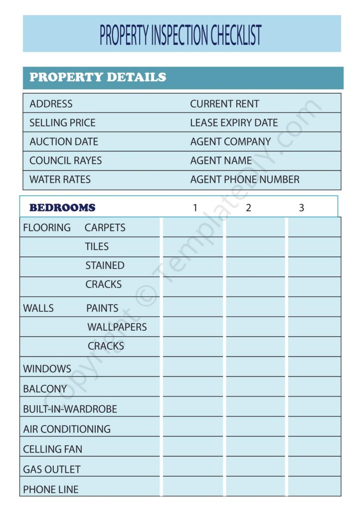 Home Inspection Report Template Blank Printable PDF, Word