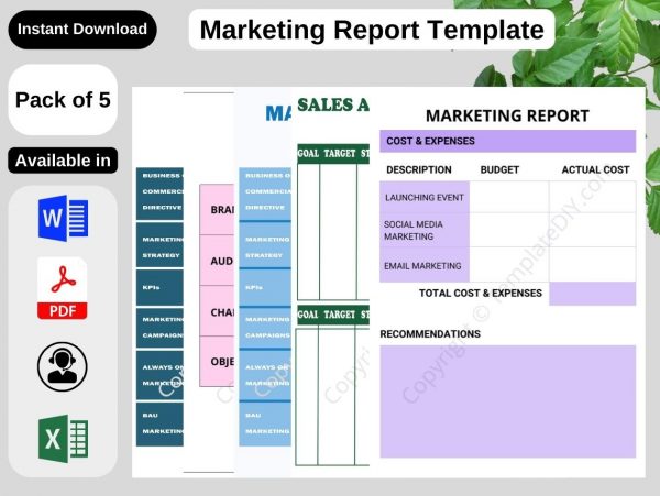 Marketing Report Template in PDF, Word & Excel