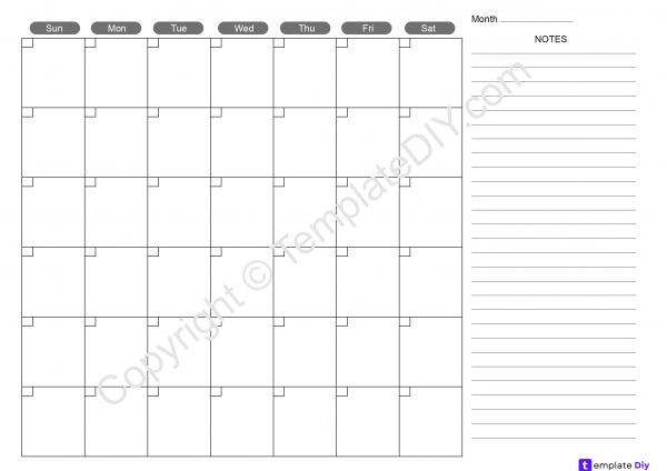 Printable Day Month Planner