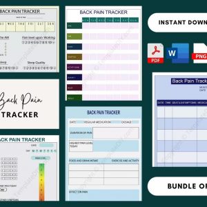 Back Pain Tracker in PDF, Word, and Excel