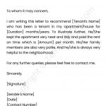 Character Tenant Letter