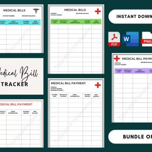 Medical Bill Tracker in PDF, Word, and Excel