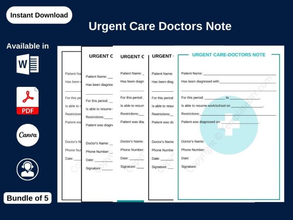 Urgent Care Doctors Note