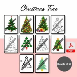 Christmas Tree Template in PDF