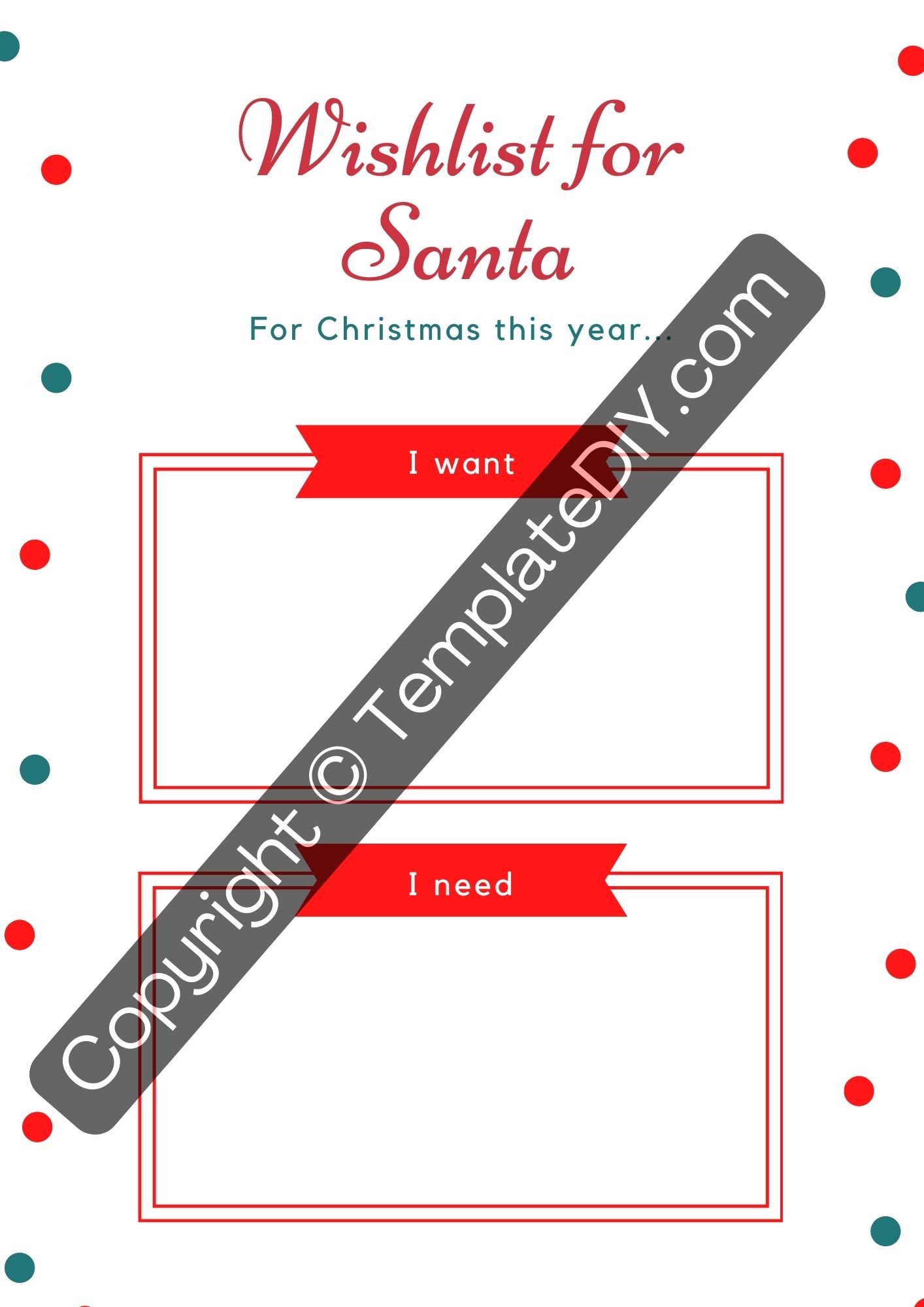 Christmas Wish List Templates