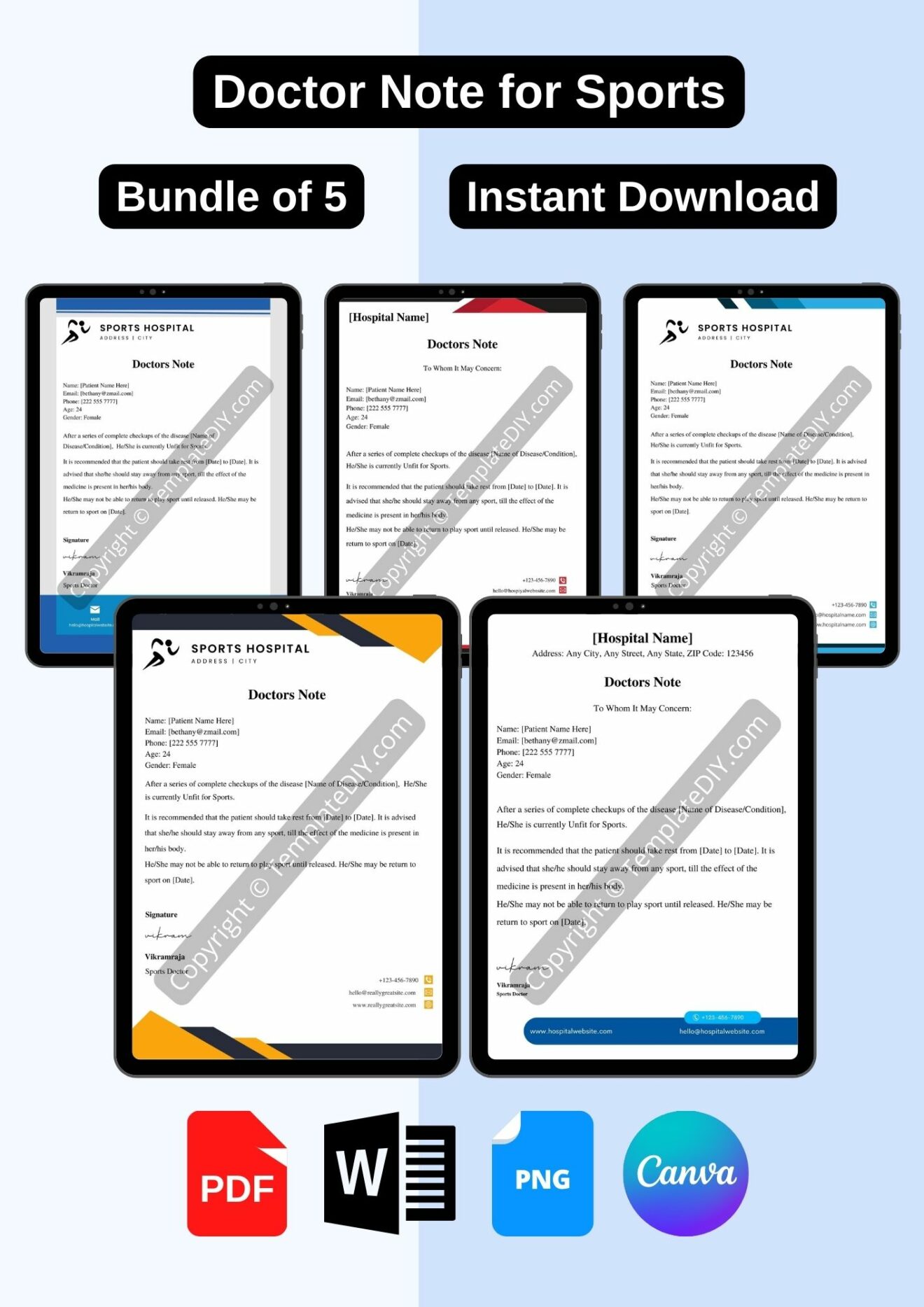 Mlb Doctors Note Doctors Note for Sports Template Printable in PDF, Word