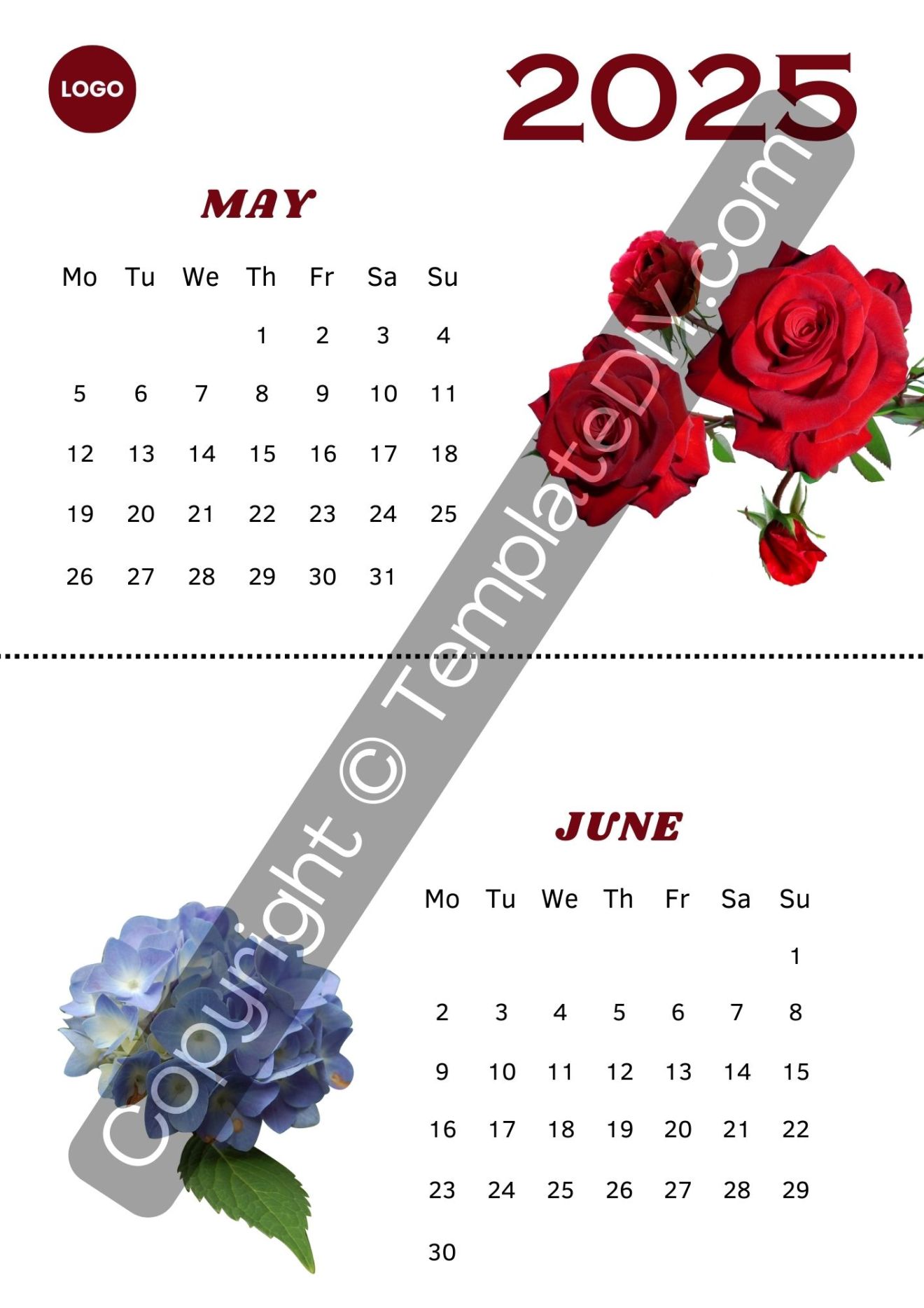 May June 2023 Calendar Printable Template in PDF, Word & Excel