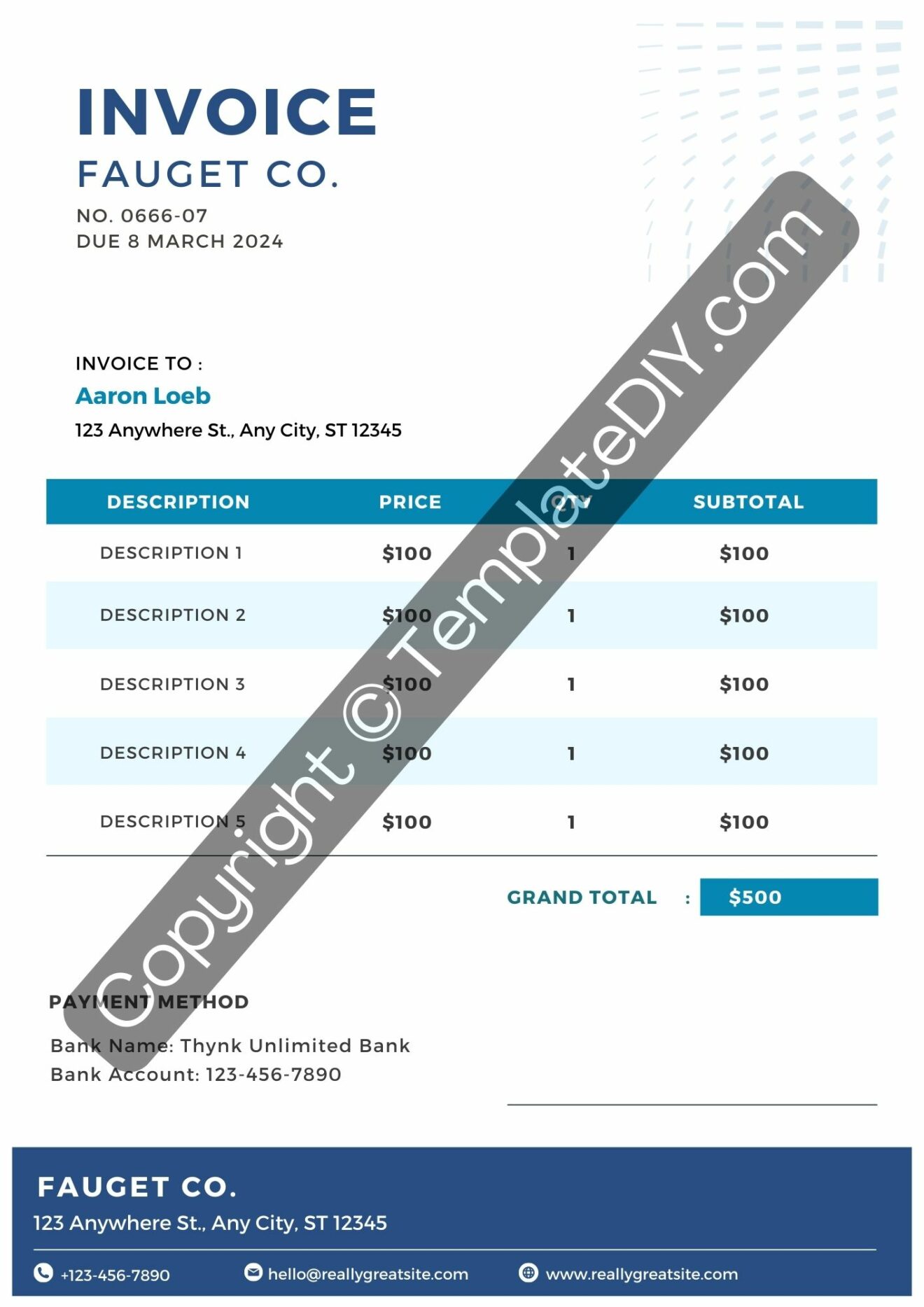 Download Basic Invoice Template | PDF, Excel & Word