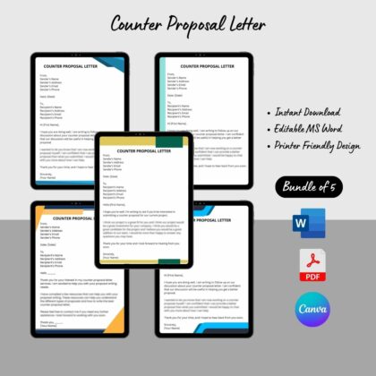Counter Proposal Letter Sample with Examples [Word]