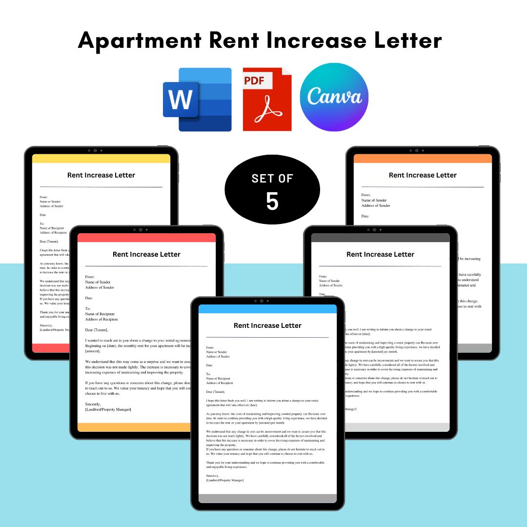 Apartment Rent Increase Letter Sample with Examples [Word]