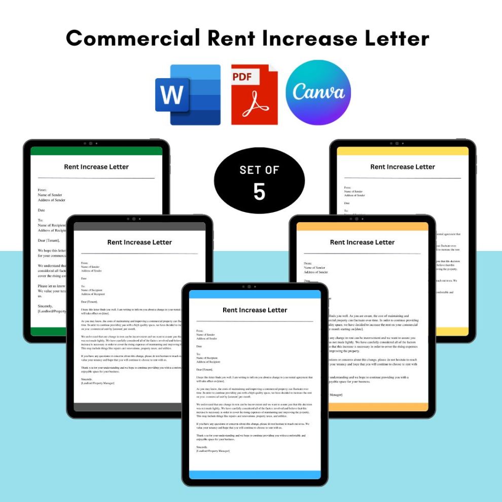 Commercial Rent Increase Letter Sample Template with Example