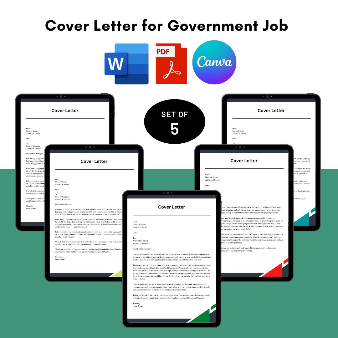 Cover Letter for Government Job Sample with Examples [Word]