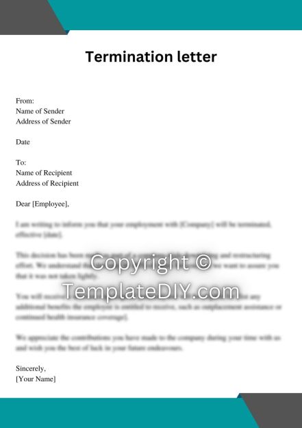 Employee Termination Letter Sample with Examples [Word]