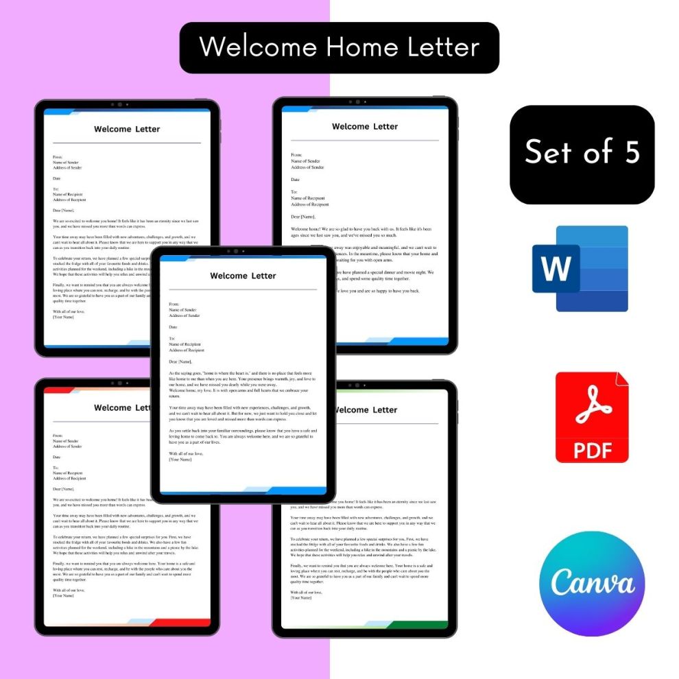 Welcome Home Letter Sample Template with Examples [Word]