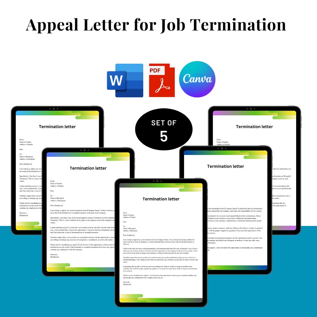 Appeal Letter for Job Termination Sample with Examples