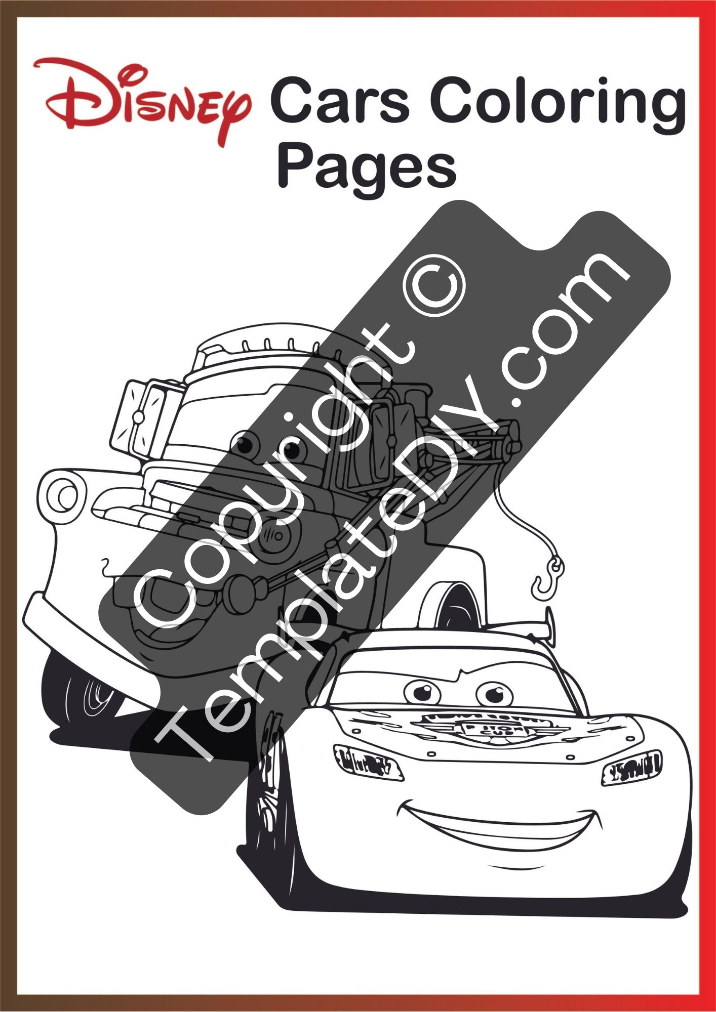 Lightning Mcqueen Car Coloring Page Cars Lightning Mcqueen Coloring