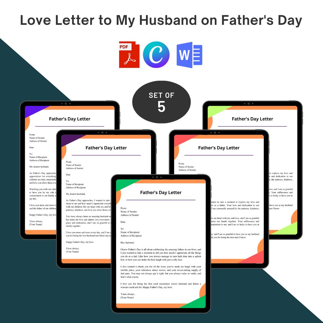 Love Letter to My Husband on Father's Day Sample Template
