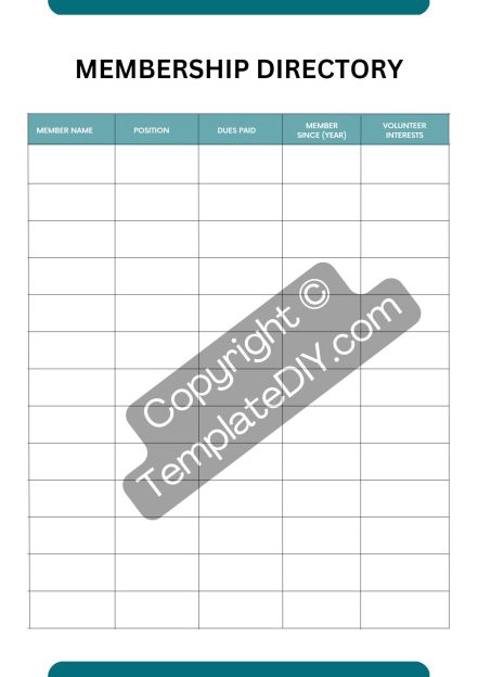 Editable Membership Directory Template | Instant Download