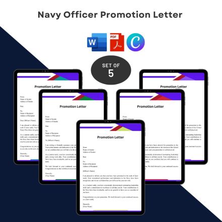 Navy Officer Promotion Letter Sample with Examples [Word]
