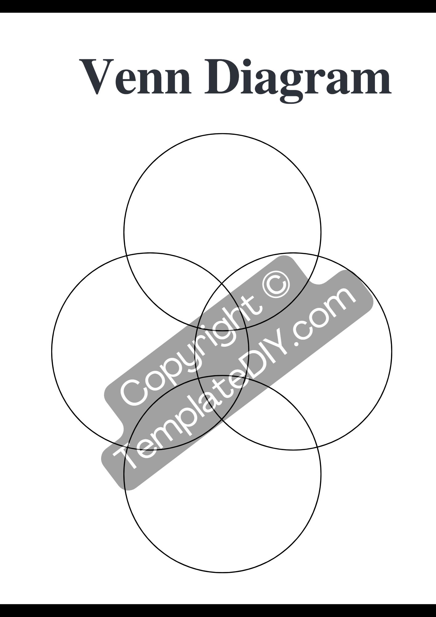 4 Circle Venn Diagram Template