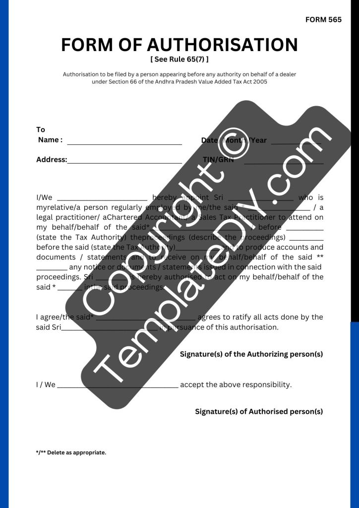Authorization form Template Printable PDF, Word [Editable]