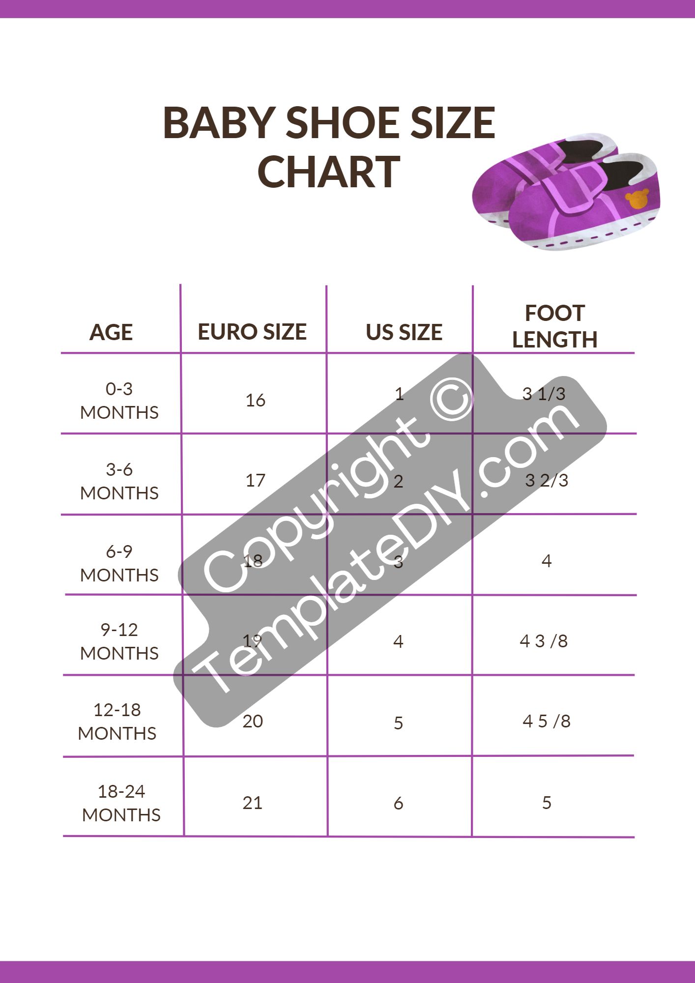 Size Guide Size 31 Children's Shoes Conversion Big Kid