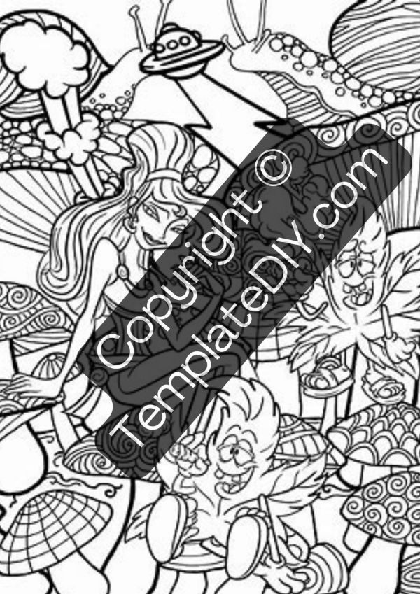 Disney Stoner Coloring Pages Printable Template PDF
