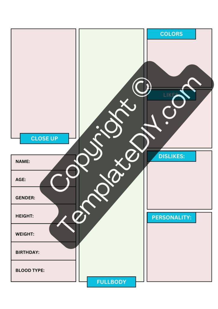 Blank OC Sheet Template Printable PDF, Word [Editable]