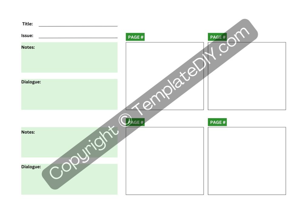 Comic Storyboard Template Printable PDF, Word [Editable]