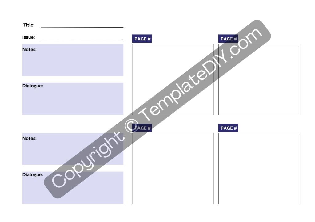 Comic Storyboard Template Printable PDF, Word [Editable]
