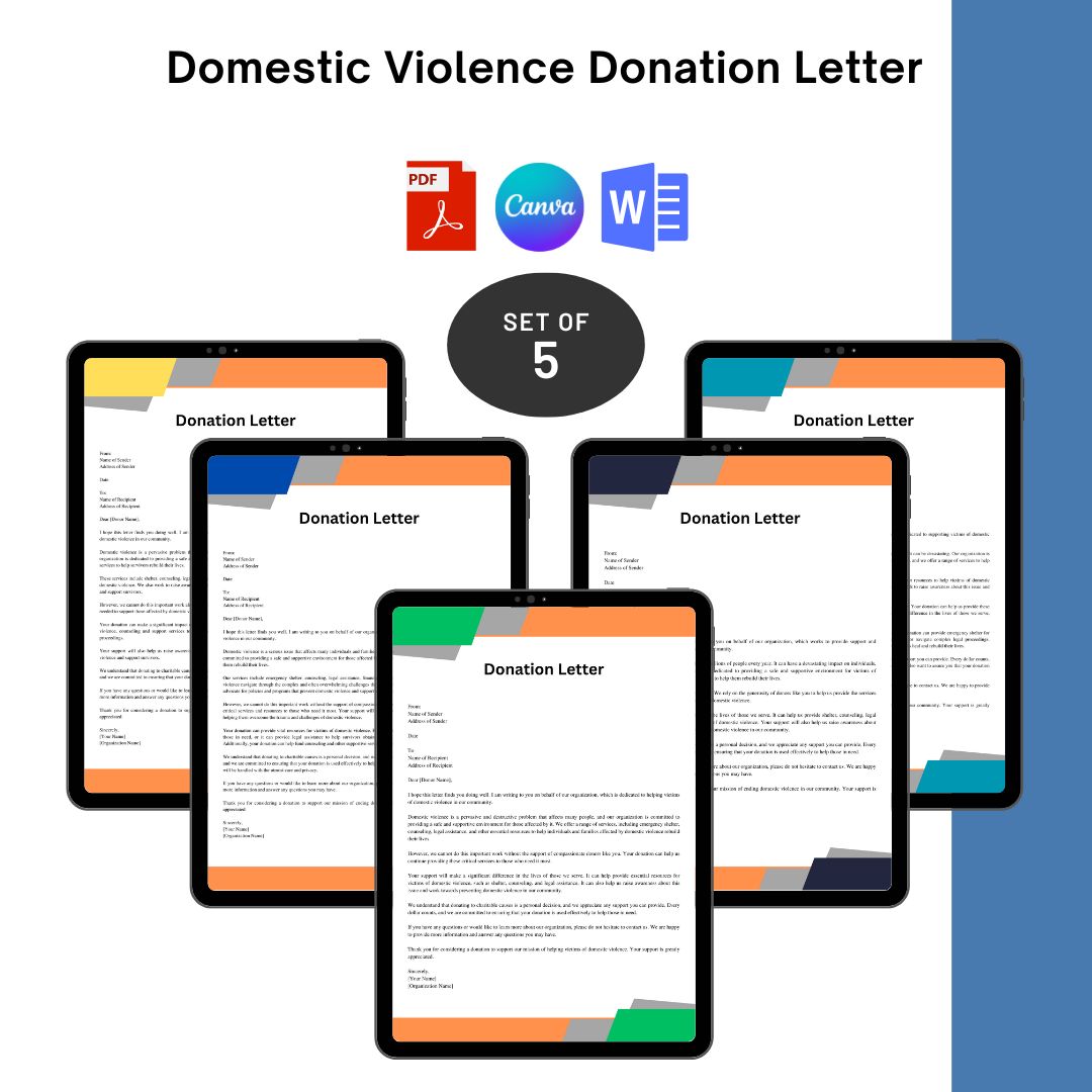 Domestic Violence Donation Letter Sample with Examples