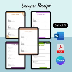 Lumper Example Lumper Receipt Template Blank Printable in Pdf, Excel, Word