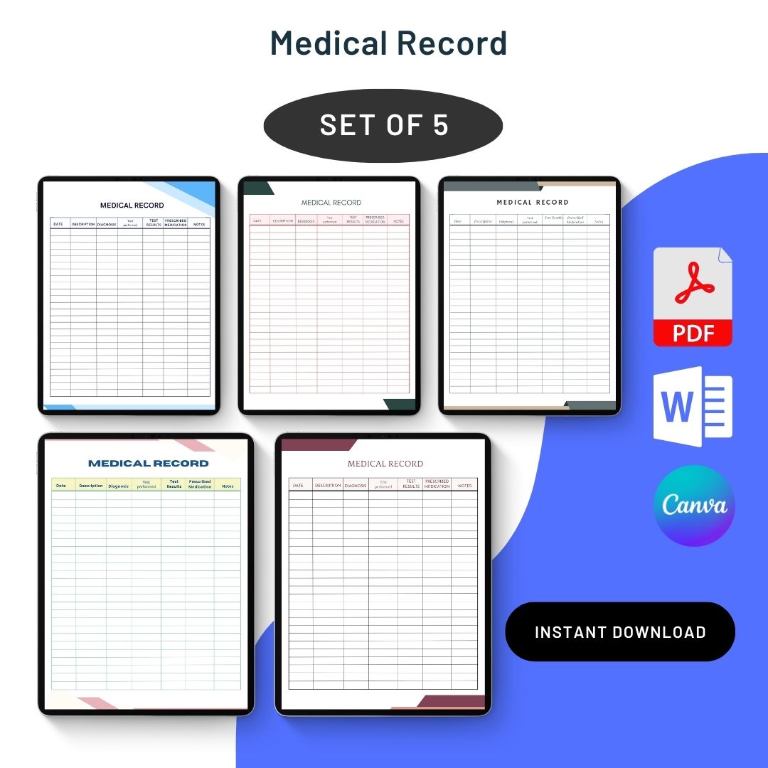 Medical Record Template Printable in PDF, Word [Editable]