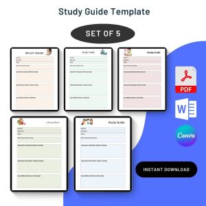 Study Guide Template Printable in PDF, Word [Editable]