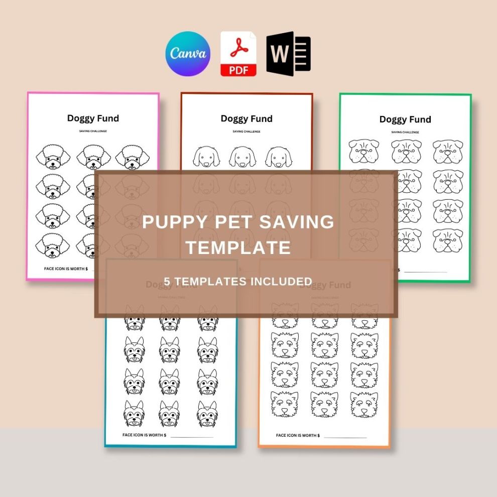 Puppy Party Printable Template PDF, Word [Editable]