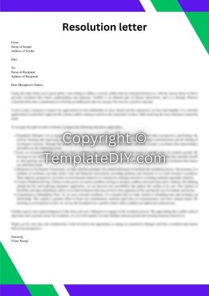 Conflict Resolution Letter Sample with Examples [Word]