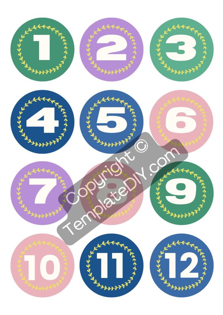 Buldak Advent Calendar Printable Template in PDF Word