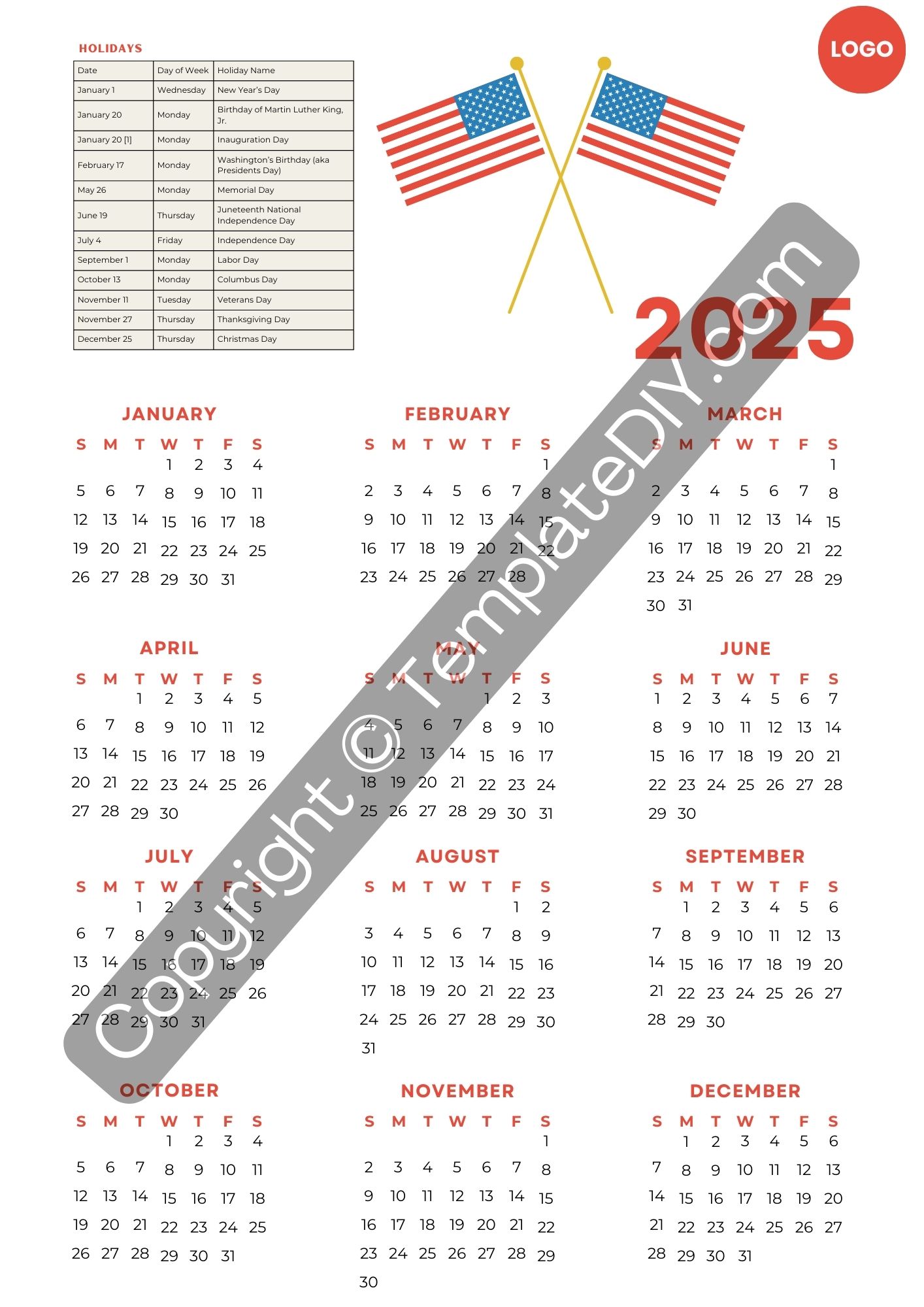 Federal Holidays Average Number Of Business Days In A Month US