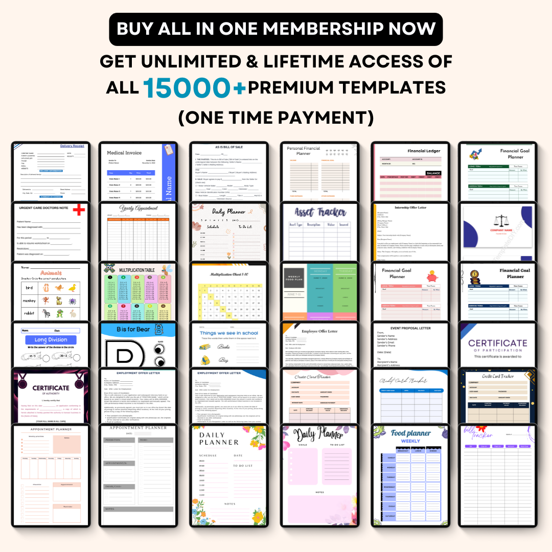 😍 All in One Membership-Limited Time Deal | 15000+ Templates | Unlimited Downloads | Lifetime Access 😍