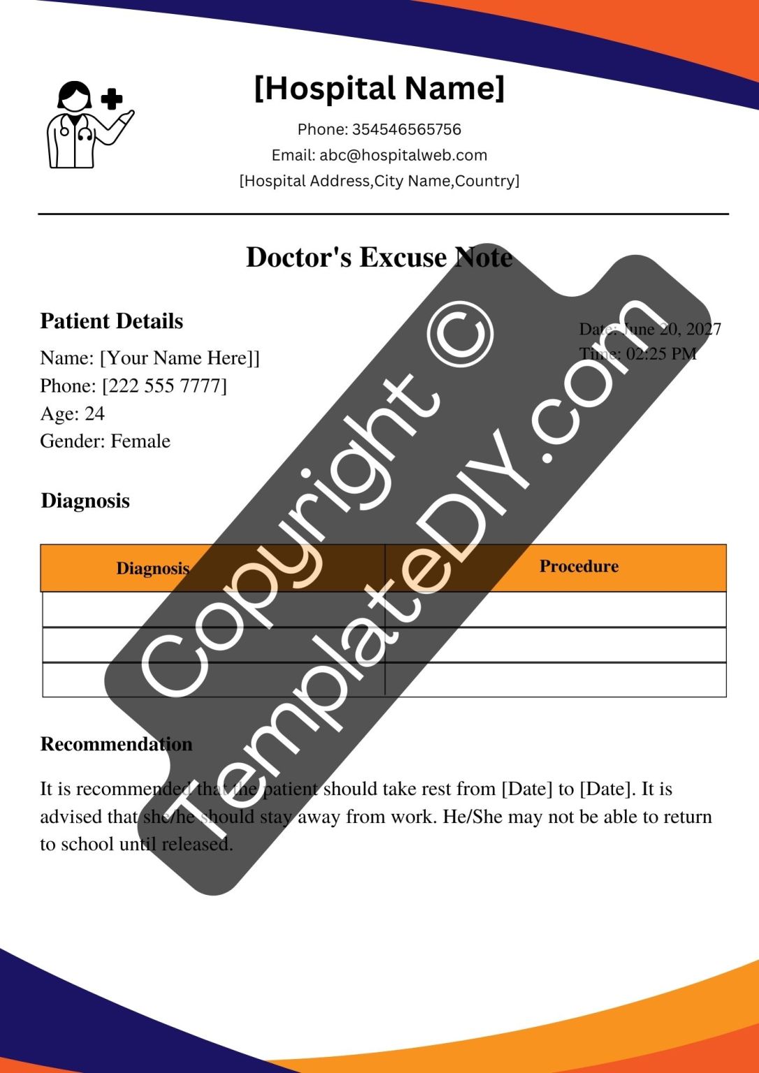 Doctors Note for Allergies Template Printable [PDF, Word]