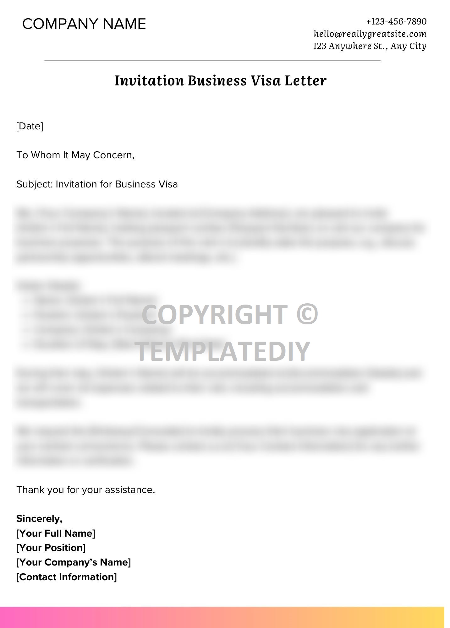 Business Invitation Letter For Us Visa Template Infoupdate business-invitation-letter-for-us-visa-template-infoupdate